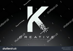 K Initial Letter Logo Design Digital Stock Vector (Royalty Free) 2143799557 | Shutterstock