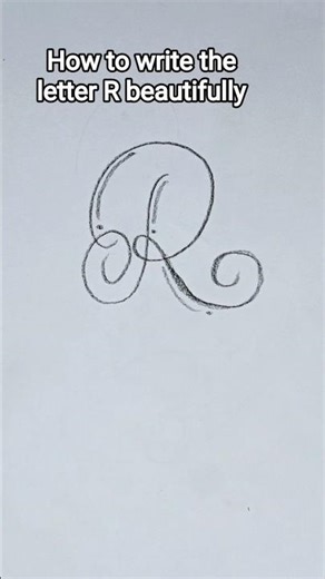 How to write the letter R beautifully #howtowrite #howto #tutorial