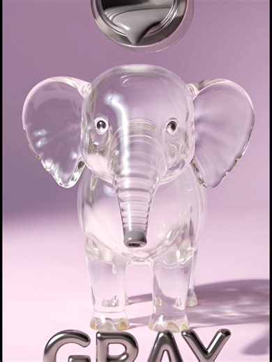 Glass Elephant Color Learning 🐘 | Brown, Gray & Silver Colors for Kids #kidslearning #kidsvideo #kidscartoon #fypusa #toddlerfun