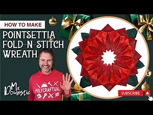 How to Make a Pointsettia Fold N Stitch Wreath with Mx Domestic
