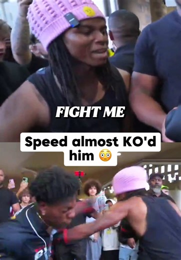 Random dude called out IShowSpeed to fight on the street and almost got KO’d 😳 #ishowspeed #boxing #streamer #twitch