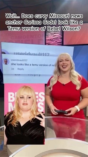 Does curvy Missouri news anchor Carissa Codel look like a Temu version of Rebel Wilson? #funnyvideo
