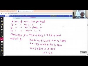 Writing Linear Programming Problems