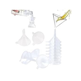 Mini Funnel Gifts - Small Funnel,Mini Funnels for Filling Small Bottles,Tinys Funnel Plastic Funnel,Kitchen Funnel Flask Funnel Perfume Funnel (10)