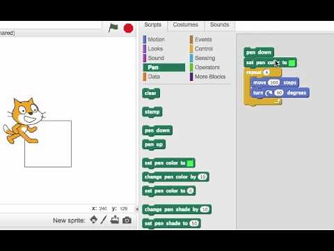 Set Color Block: Programming in Scratch 2.0