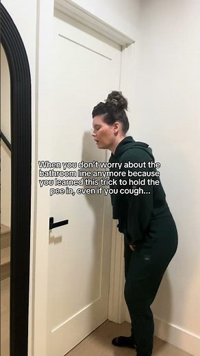 Ending how to "hold it" in a bathroom line