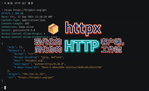 📦 httpx: 现代化的 HTTP 客户端，简化你的 HTTP 工作流
