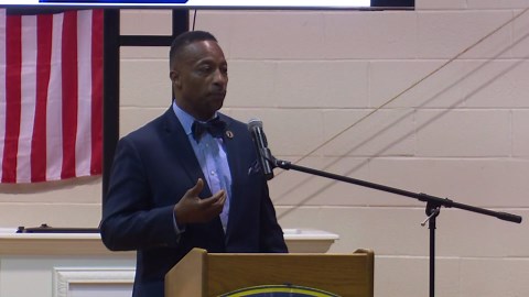 WATCH: Georgia gubernatorial candidate Derrick Jackson (D) speaks at Warner Robins candidate forum
