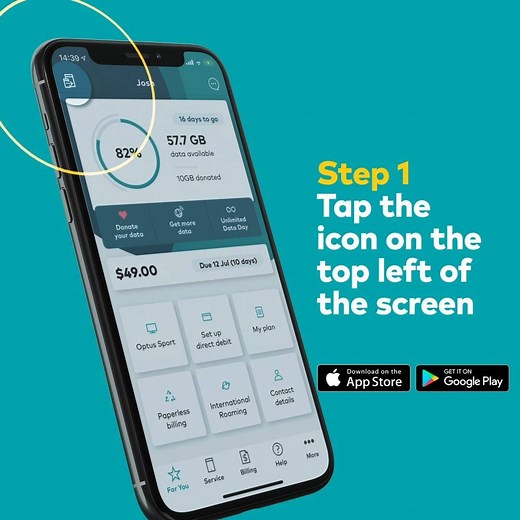 Discover more features when you log in to My Optus app: app.optus.com.au/login?tags=FBLogIn Log in to the app using your My Account details to unlock more features and manage all services, view bill details, message us 24/7 for help and more. Can’t remember your details or don’t have a My Account login? Reset your password and register your details on the log in section of the app. | Optus