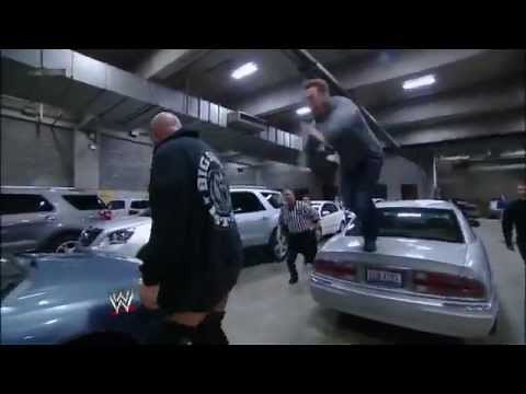 WWE Smackdown 11/16/12- Sheamus vs Big Show brawl in the parking lot