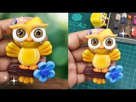 🦉 Owl Tutorial with Air Dry Clay | How to make things with Air Dry Clay | Cold Porcelain Clay Craft