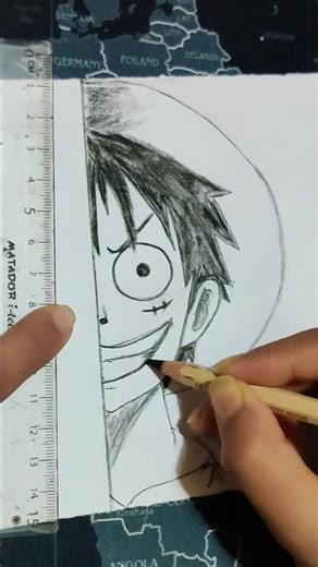 How to draw Luffy? 👒 One Piece Anime Sketch #drawing