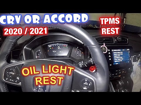 2021 Honda Accord or CRV How to reset oil light or TPMS light CALIBRATION