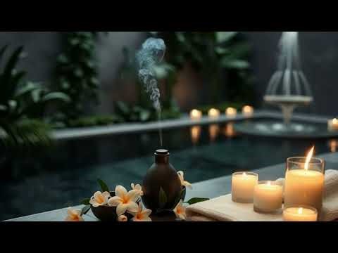 Midnight Spa Room – Soothing Music for Emotional Balance | Spa Music with Fountain Ambience