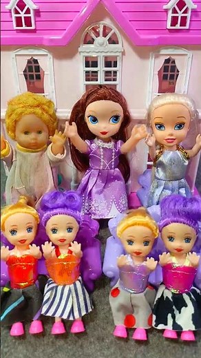 Satisfied Unboxing Cute Pink Princess Castle | Happy Barbie Doll Family Playset | ASMR | Review Toys