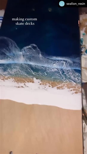 • @sealion_resin More skateboards coming soon! Loving the way this one is turning out! #customskatedecks #customskateboard #skateboardart #skateboardartist #skateboardconnection skatergirl surfskate oceanart oceanartist oceanresinart 3dwallart | Skateboard Connection