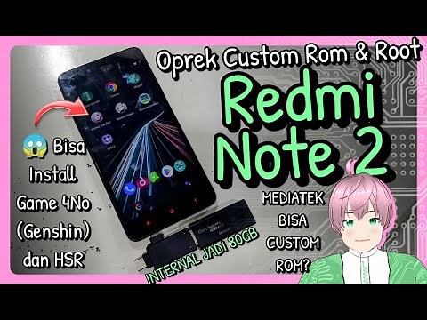Mencoba Custom Rom Xiaomi Redmi Note 2 tanpa PC - crDroid Android 9 (ROM DAJJAL) [vTuber Indonesia]