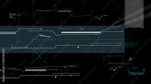 3D future technology loading graphics moving Stock Video