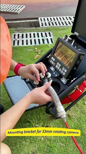Before we inspect the sewer pipe, installing the pan tilt camera skid. #vicam#sewercamera