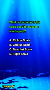 1.5K views · 14 reactions | What is the name of the scale used to measure wind speed? | Learners TV | Facebook