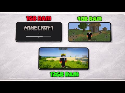 Minecraft on 1GB vs 4GB vs 12GB RAM Phones😱