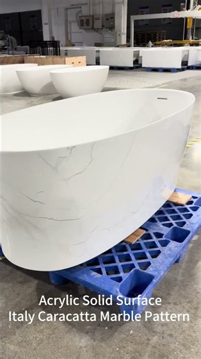 115 Solid Surface Bathtub with Marble Pattern