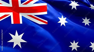 Australia flag background animation. National celebration and anzac holiday concept. Democratic elections. Australian culture and history. Closeup