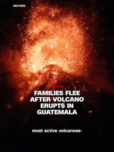 On Monday, Guatemala’s Fuego volcano erupted, prompting nearby residents to evacuate the area.