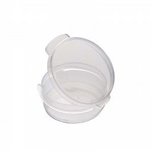 [Hot Item] 5g Clear Flip Top Plastic Jar for Concentrate Packaging Hinged Flip Top Container