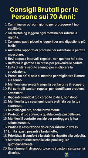 Se Hai Più di 70 Anni, Queste 20 Abitudini Possono Cambiare la Tua Vita 💡 #BenessereSenior