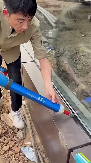 Window Grout Filling Process Clean Seal #shorts #window