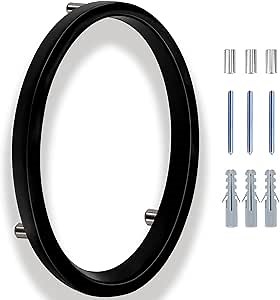 6 Inch Large Modern House Numbers For Outside, Address Numbers For House, Zinc Alloy Black Metal Floating Sign House Number With Nail Kit For Mailboxs Door Home(Large 0)