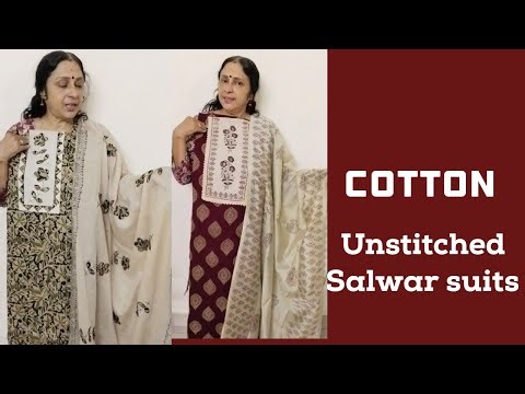 Pure Cotton with soft semi Silk dupatta... Sakshi World. Vlog.565