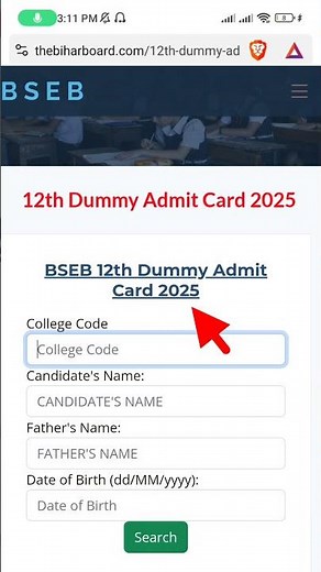 Bihar Board 12th Dummy Admit card 2025। 12th dummy admit card download 2025#dummy_admit_card_2025