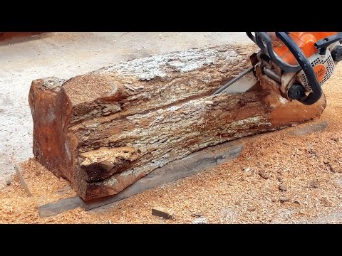 Unique Woodworking Projects // Make A Beautiful 3D Table From An Ancient Tree Trunk