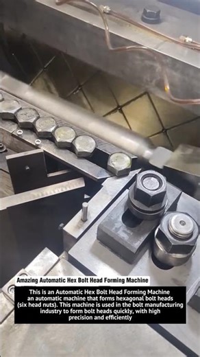 Amazing Automatic Hex Bolt Head Forming Machine | Fastest Bolt Making Process Ever!