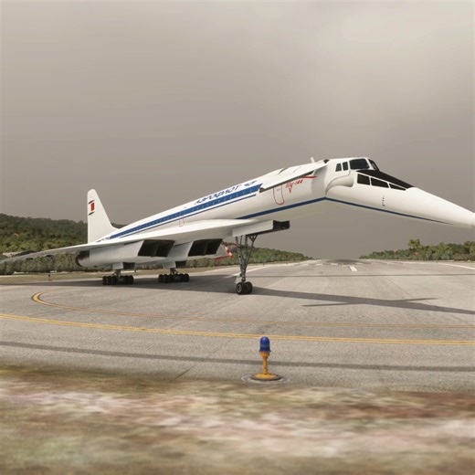 1.3M views · 23K reactions | Experience the raw power and speed of the Soviet supersonic airliner TU-144 as it takes off from the tight runway of LGSK (Skiathos Airport) in Microsoft Flight Simulator 2020. Known as the "Concordski," this iconic aircraft delivers a thunderous departure that pushes the limits of this small island runway. Enjoy the visuals and don't forget to like, subscribe, and follow for more legendary aircraft takeoffs! | Golden Crow | Facebook