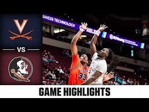 Virginia vs. Florida State Game Highlights | 2025-26 ACC Men's Basketball