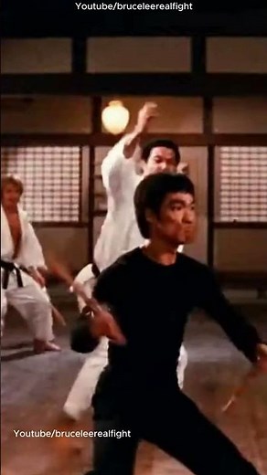 Bruce Lee Beats Up Karate Students with Nunchucks