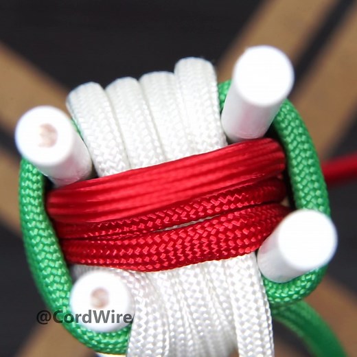 3 Color Monkey Fist Paracord Keychain Tutorial