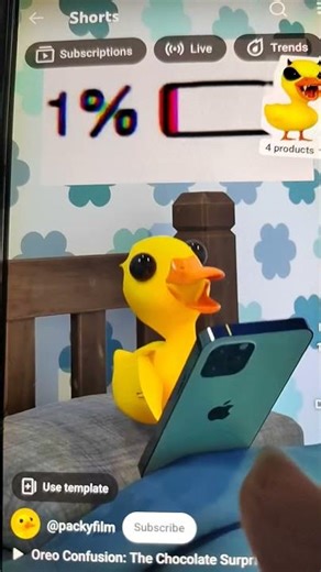 when phone is at1%😩 #humor#babyduck #shorts