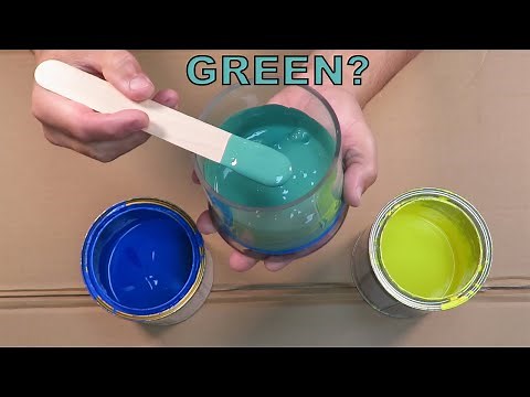 How To Make Green Paint From Yellow And Blue EASY!