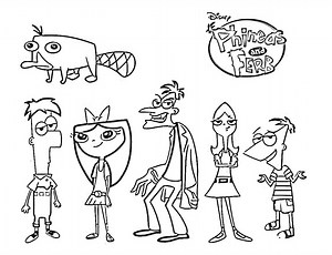 Phineas And Ferb Coloring Page