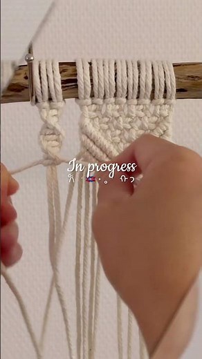 Mini wall hanging macrame | easy tutorial