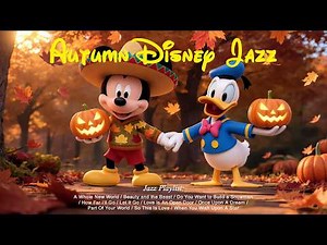 🔴 Autumn Disney Jazz LIVE 24/7 🍁🍂 Relaxing Disney OST Covers for Study, Work & Stress Relief
