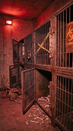 The cage was locked from outside when we went down. It was open from inside when we came back up