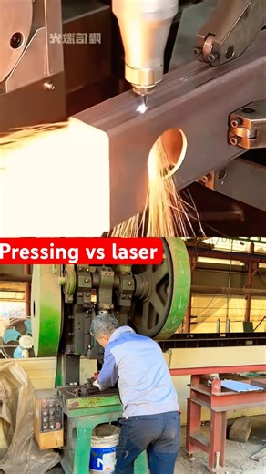 “Pressing vs Laser Cutting ⚙️ | Power Battle of Metal Machines 💥” #lasercutting #metalcutting