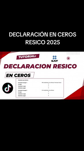 Cómo Presentar una Declaración en Ceros en Resico 2025