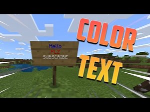 How To Make Colored Text in Minecraft Bedrock Edition (PE, Win10, Xbox One, PS4, Switch) *2020*