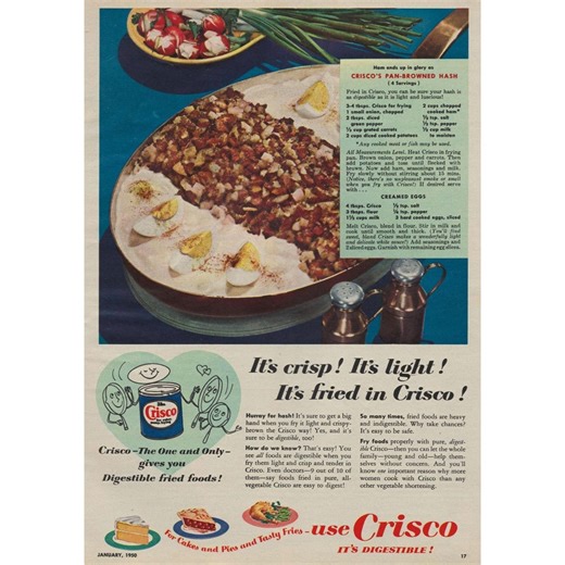 Vintage Crisco Cooking Oil Food Advertising Print 1950s Kitchen Wall Decor - Etsy